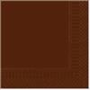 FATO Tovagliolo 2 veli in cellulosa marrone cioccolato cm 24x24 (100 pezzi) - Cellulosa - Marrone