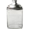 METALLURGICA OTTINETTI Barattolo quadro in vetro con tappo in alluminio lt 1 - Vetro,alluminio - Trasparente,silver