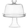 BORGONOVO Alzata con cupola palladio in vetro cm 22 - Trasparente - Vetro