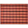 NOVITA' HOME Coperta blanket in tessuto riciclato color terracotta cm 170x210 - Poliestere,cotone,lana - Terracotta,nero,bordeaux,verde