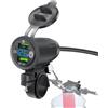 Generic Caricabatterie USB per moto, ricarica rapida, caricabatterie Powersports, 2 porte USB, caricatore USB multi-protezione per auto, barche,