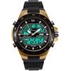 DAUERHAFT Orologio da Polso Maschile, Orologio Sportivo Tondo Digitale Analogico da Uomo, Orologio da Polso Sportivo Impermeabile, Conto alla Rovescia Doppio Tempo Data Settimana Cronometro Modalità d