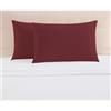Pizuna Linens Pizuna 2 Federe per letto matrimoniale cotone 50x80 cm Rosso 400 fili | Federe cuscino 100% cotone a fiocco lungo, trama sateen, 50x80 cm, colore Rosso Mattone, 400 fili, set da 2 pezzi