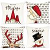 Wulcea Cuscini Natalizi Decorativi Divano Natale Copricuscini Federe 40x40 Bianco Arredo Per Salotto La Casa Babbo Natale Alci Regali Poliestere 4 Pezzi