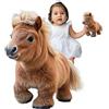 Generic Animale di peluche a cavallo - morbido interattivo pony, caratteristiche del suono di movimento realistiche | Giocattolo elettronico di educazione per animali domestici con azione a piedi, LifeLike