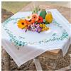 VERVACO Ricamo Punto Croce Kit Prestampato Tovaglie EUCALIPTO Biancheria Da Tavola Set Fai Da Te Creativo ca. 80 x 80 cm Kit Hobby Creativi Adulti Casa Decor Cross Stitch Embroidery