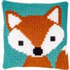 VERVACO Kit Cuscino Punto Croce PICCOLA VOLPE Set Ricamo Principianti Cuscini Gobelin Decorativi ca. 25 x 25 cm Accessori Per Lavoretti Creativi DIY Casa Decor Hobby Adulti Cross Stitch