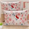 PETTI Artigiani Italiani - Coppia di Federe Cuscino 145x40 cm in Microfibra, Cuscini Arredo Camera da Letto, Divano, Salotto, Set 2 Fodere Copricuscino, Federa Floreale 19 Cipria, 100% Made in Italy