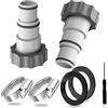CHIKIXSON Adattatore A per Piscina, adattatore per tubo di ricambio per pompe con filettatura interna, adattatori per tubi flessibili da 38mm a 32mm compatibili con piscina Intex (2PCS)
