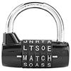 Shiwaki lucchetto con password di sicurezza, lucchetto con combinazione a 5 cifre, lucchetto con combinazione lucchetto con password di sicurezza valigia da viaggio - nero