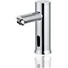 HOMSSY Rubinetto elettronico basso con sensore a infrarossi, senza contatto, 2 acque con premiscelatore regolabile (calda/fredda), ottone cromato - per lavabo bagno
