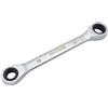 DAKCOS Chiave a cricchetto con doppi anelli da 10 mm e 13 mm, chiave combinata a doppia carrucola 2 in 1, CR-V con finitura cromata opaca