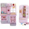Our Generation - Set da cucina per buongustai - Frigorifero rosa e cucina di casa - Accessori per bambole da 46 cm - Gioco d'immaginazione - Giocattolo per bambini dai 3 anni in su