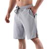 Generic Pantaloncini da trekking da uomo, ad asciugatura rapida, leggeri, traspiranti, impermeabili, per sport all'aria aperta, casual, palestra, allenamento, atletica, corsa, con tasche, Grigio, L