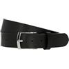 Gusti Leder Gusti vera pelle - Cintura in pelle Kaj Cintura in pelle con fibbia argento Plain da uomo nero 80