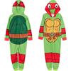 TEENAGE MUTANT NINJA Pigiama intero per bambini Teenage Mutant Ninja Turtles per ragazzi e ragazze, con costume di Raffaello TMNT tutto in uno, in pile stampato completamente, con cappuccio rosso, caldo, 11-12 anni