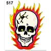 4R Adesivi stickers standard teschio in fiamme 4R