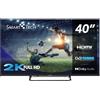 Smart Tech TV 40 Pollici Full HD Display LED Classe E DVB-T2/S2 Nero SMARTECH 40FN01V1