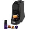 Nespresso De'Longhi Essenza Mini EN85.BKMT, Macchina da Caffè con sistema a capsule, Sola Tazza, Set di Benvenuto Incluso, Design Compatto, Pressione 19 Bar, 1150W, Nero Opaco