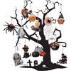 Shyllin 36 Halloween Albero Appendere, Legno Halloween Appendere, Ornamenti Halloween Decorazioni, Ragno, Zucca, Bulbo Oculare, Gatto Nero, Lapide Ornamenti Decorazione, Decorazioni Festa