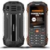 Hammer H Forge LTE Telefono cellulare da esterno, telefono senza contratto con pulsanti, 128 MB, 4000 mAh, display IPS da 2,8, torce elettriche, IP68, radio FM, 3,5 mm, 2 MP, porta USB-C, doppia SIM