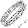 JEROOT Bracciale Magnetico Terapeutico ad Alta Potenza, Braccialetto Magnetico da Donna in Acciaio Inossidabile, Regolabile con strumento di rimozione