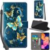 PHINIENLAND Cover per Samsung Galaxy A10 custodia portafoglio Turquoise | 3 scomparti carte, 1 tasca banconote, Chiusura magnetica, Supporto, Pelle PU flip cover per Samsung A10