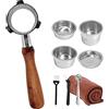 NEOUZA Portafiltro senza fondo per caffè espresso da 51 mm, compatibile con Delonghi La Specialista EC9335M EC9155M EC9355M EC9665M 304 Food in acciaio inox con cestello filtro non pressurizzato (set