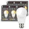 SINCELIGHT 11W LED Lampadine con base B22, 1150 lumen (100W equivalente a incandescente), Bianco Caldo 2700K, Tappo a baionetta BC, GLS Lampadine a risparmio energetico, Confezione da 6