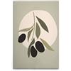 A.S. Création WTD DD132542 - Stampa su tela, motivo: olive moderne, colore: verde, crema, 50 x 75 cm