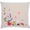 VERVACO Kit Ricamo Prestampato Cuscino MONDO COLORATO DI FIORI Copricuscino Con Cerniera Set Ricamo Principianti ca. 40 x 40 cm Accessori Per Lavoretti Creativi DIY Casa Decor Hobby Adulti Embroidery