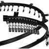 Jetec Binario per Tende a Soffitto Curvo Staffe Pieghevole per Binario per Tende Letto a Castello Divisorio per Finestre Flessibile Dritto (Nero, 5 m/ 16,4 ft)