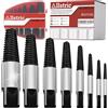 Allstric® Set di 8 estrattori per viti rotte e danneggiate, estrattore di viti rotte e arrugginite, estrattore di filettature idrauliche e tubi rotti, kit professionale in acciaio temperato con