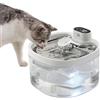 GREEN MORE Fontanella per Gatti senza Fili 2,6L con Batteria 4000mAh, Fontana per Gatti con Sensore di Movimento, Acciaio Vassoio per Bere, Ultra Silenziosa Inossidabile Fontanella Gatto Ricaricabile