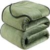 HOZY Plaid Coperta Pile Matrimoniale Antistatica - Super Morbido Coperta leggera e Calda - Adatta per Copriletto Copriletto e Copridivano - Verde Grande 150x200cm