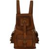 Fatto a mano Zaino da trekking in pelle vintage da uomo 16" tracolla 4 tasche zaino borsa ...