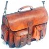 Originale Borsa vintage in pelle da uomo Messenger S borsa a tracolla per laptop valige...