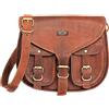 Borsa a tracolla Borsa vintage in pelle borsetta borsetta vera borsa messenger marrone tracolla