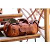 Originale Borsone da palestra vintage in vera pelle da viaggio weekend notte nuovo