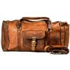 Originale Borsone in vera pelle morbida da 30" per weekend viaggio notturno palestra ba...