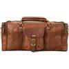 Originale Borsone uomo bellissimo in pelle bagaglio palestra weekend notte grande vintage