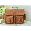 Originale Borsa da uomo vintage in pelle marrone tracolla messenger per laptop valigett...