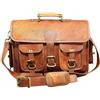 Originale Borsa da uomo vintage in vera pelle marrone messenger tracolla per laptop val...