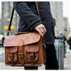Originale Borsa uomo nuova vera pelle vintage laptop messenger borsa a tracolla fatta a...