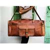 Fatto a mano Borsa uomo 28" in pelle grande borsone vintage viaggio vacanze weekend notte