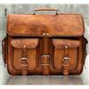 Originale Grande valigetta da uomo in vera pelle messenger borsa a tracolla ufficio per...