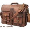 Originale Borsa a mano uomo vintage in pelle marrone borsa a tracolla per laptop borsa ...