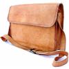 Originale Borsa messenger a tracolla comoda per laptop vintage in vera pelle da uomo