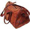 Fatto a mano Borsa uomo vera pelle grande vintage borsone viaggio palestra weekend notte 20"