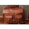 Fatto a mano Borsa in pelle fatta a mano vera valigetta vintage borsa uomo nuova laptop Me...